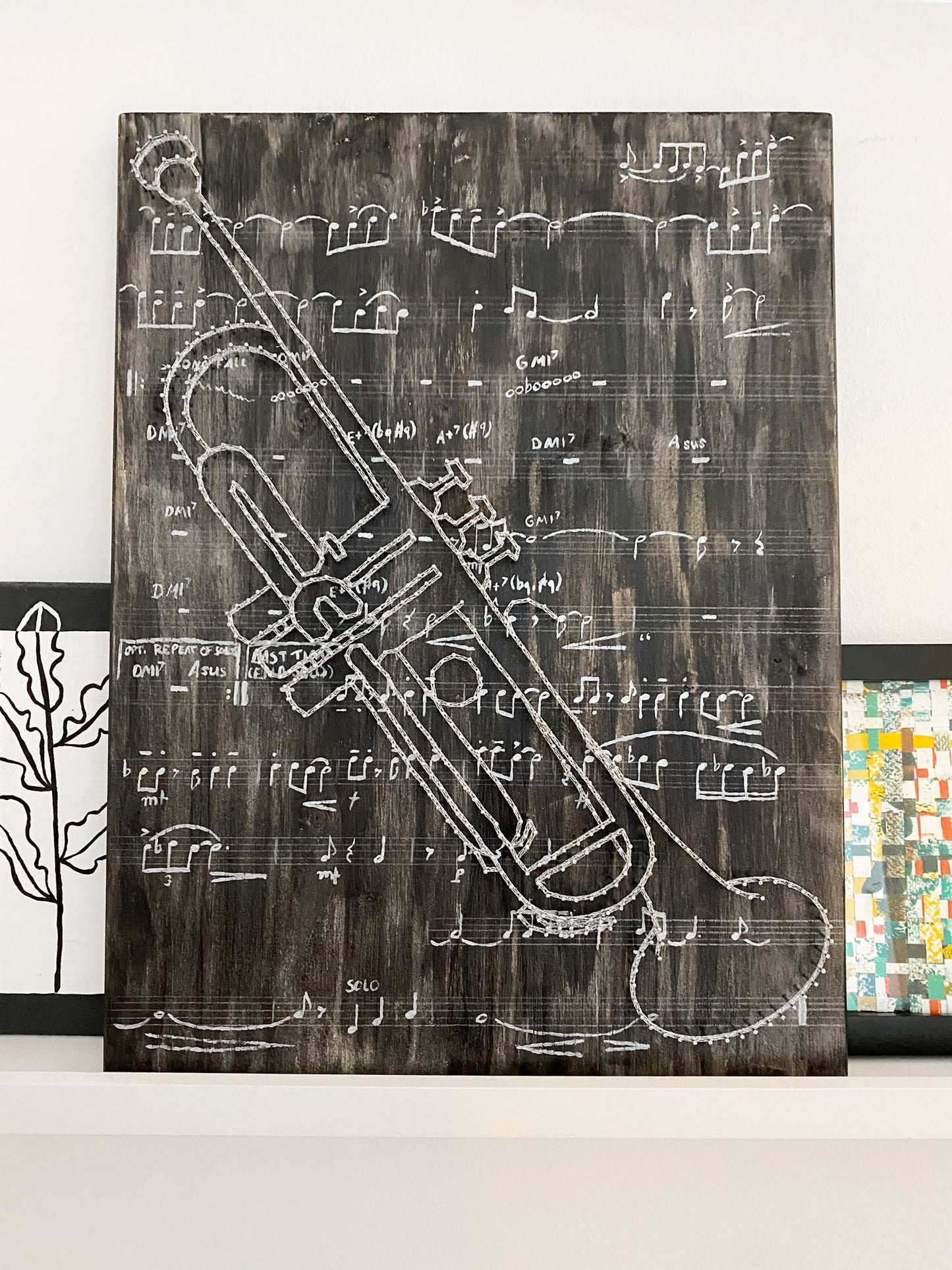 Trompete - Fadenbild Vorlage