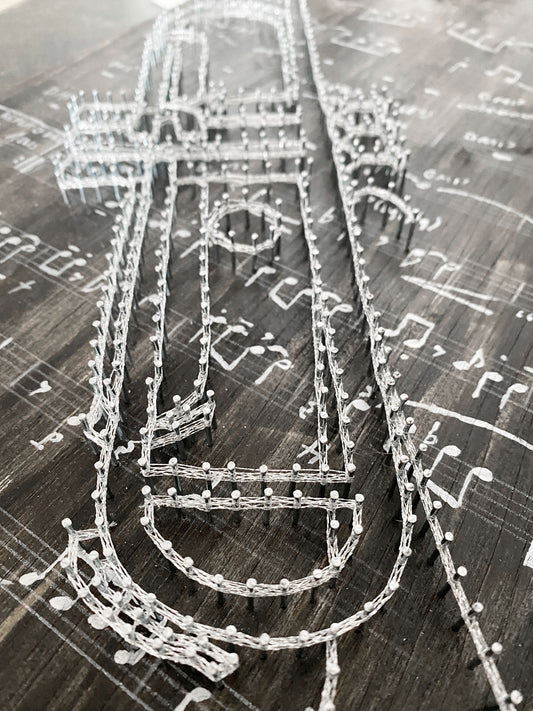 Trompete - Fadenbild Vorlage