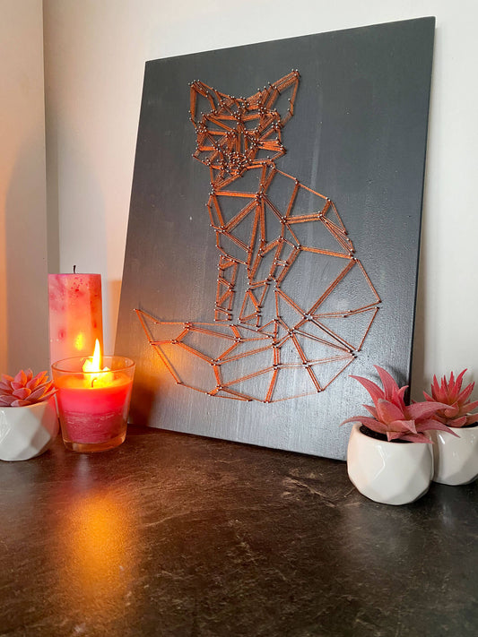 Geometrischer Fuchs - Fadenbild Vorlage