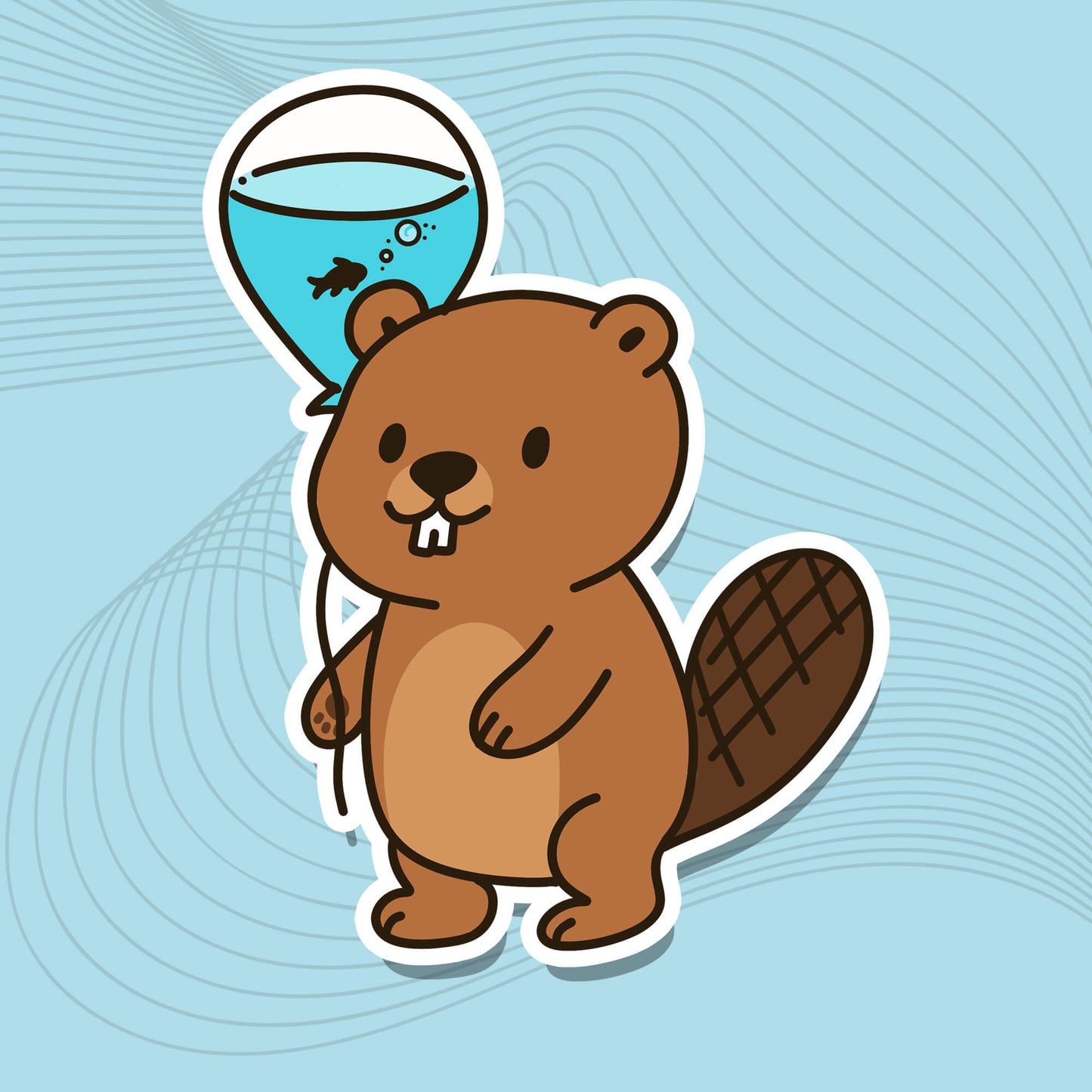 Bubbles Fish Friend – Die-Cut-Sticker