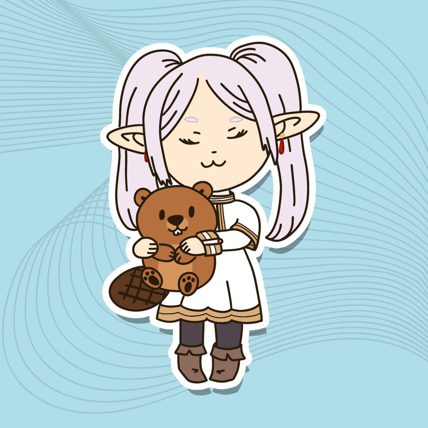 Frieren mit Bubbles – Die-Cut-Sticker