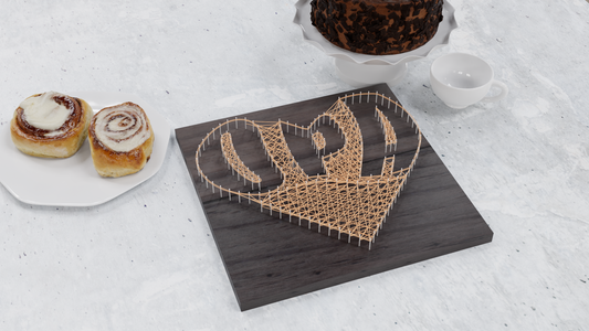 Typografie Herz Opa - Fadenbild Vorlage