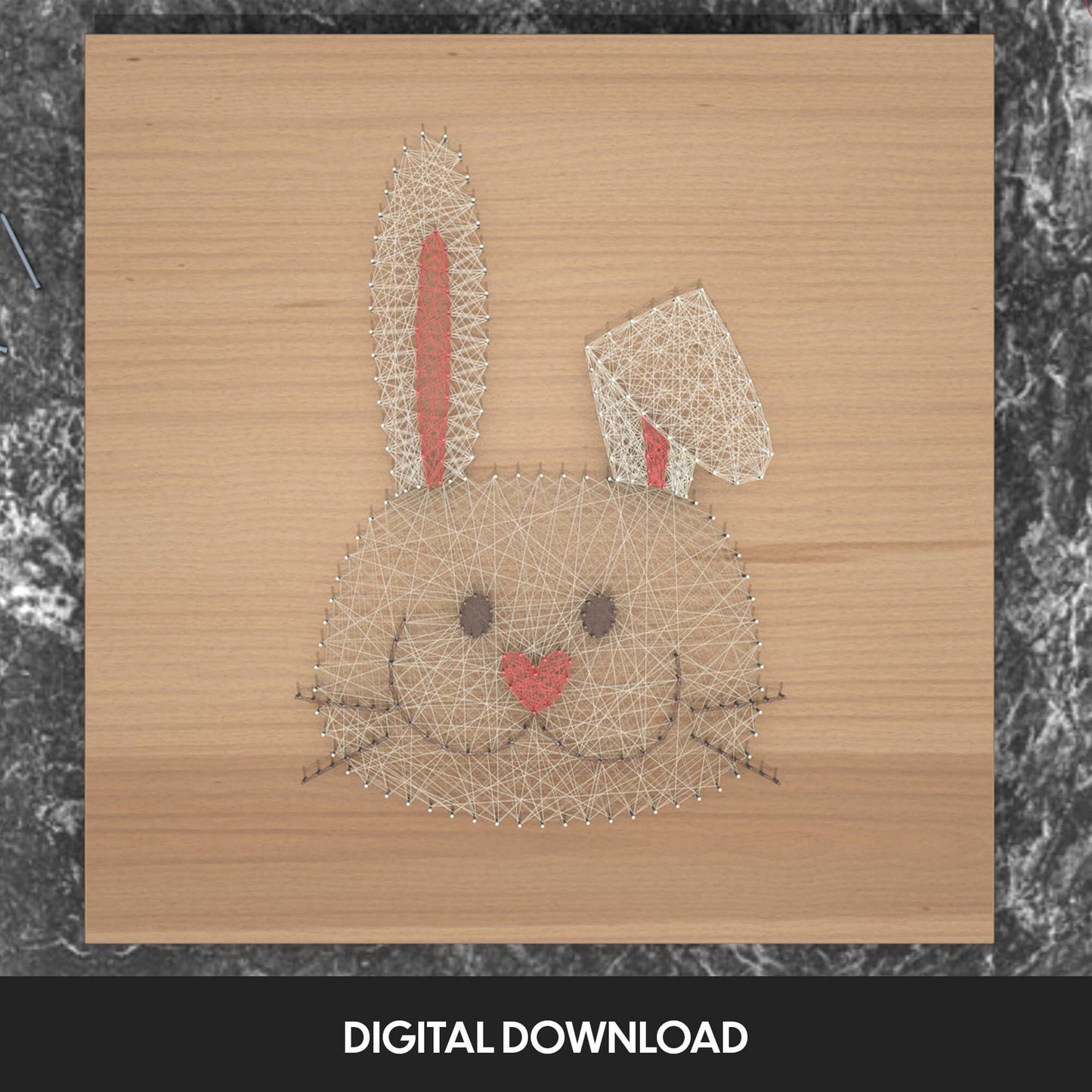 Osterhase - Fadenbild Vorlage