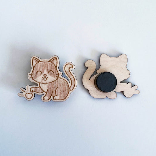 Katze mit Herz - Magnet