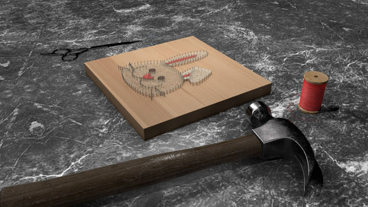 Osterhase - Fadenbild Vorlage