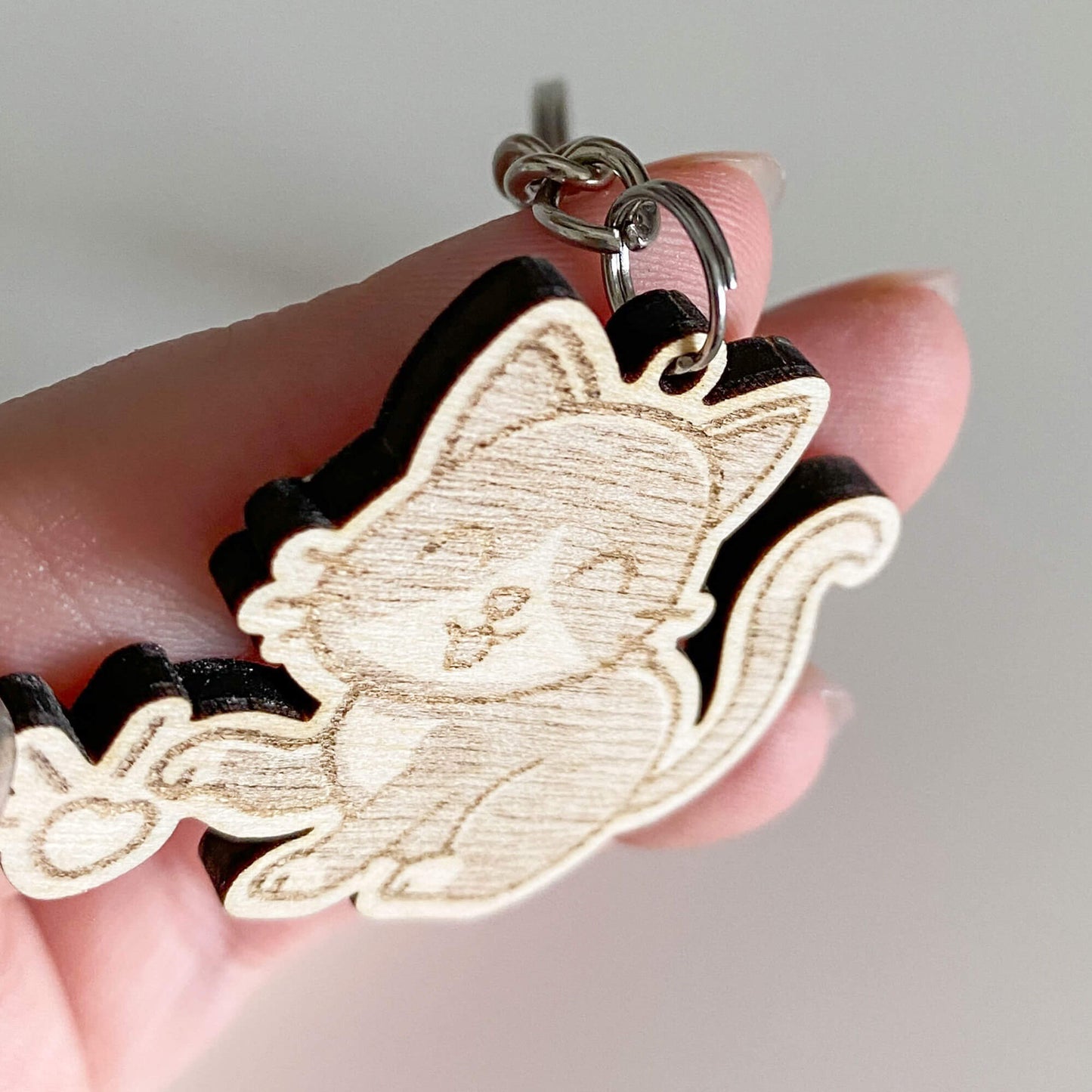 Katze mit Herz - Schlüsselanhänger
