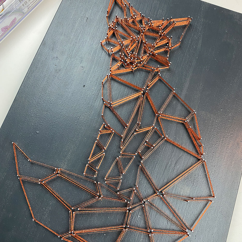 Geometrischer Fuchs - Fadenbild Vorlage