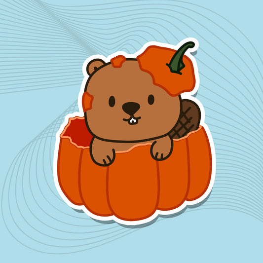 Baby Kürbis Biber –  Die-Cut-Sticker
