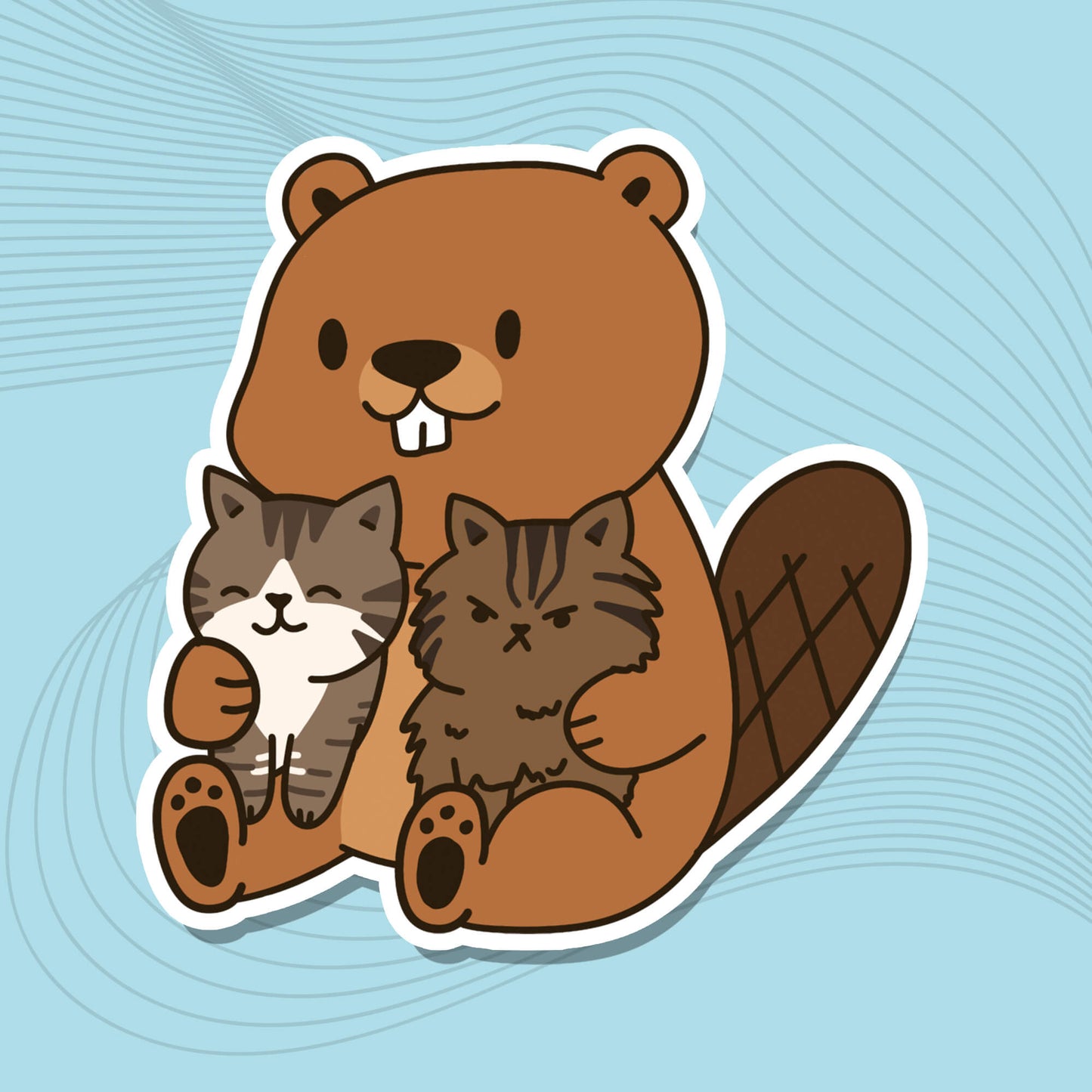 Bubbles mit Katzen –  Die-Cut-Sticker