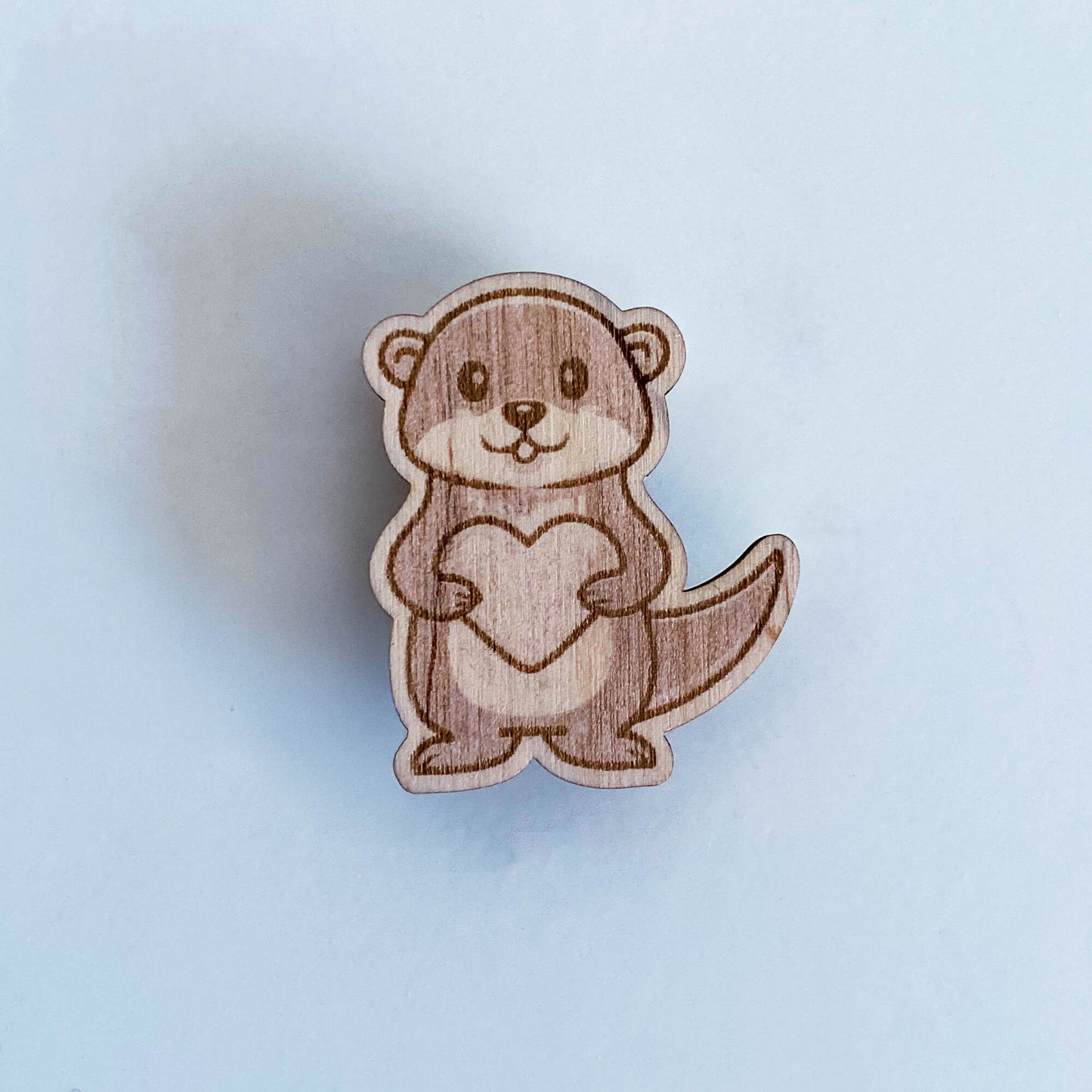 Otter mit Herz - Magnet