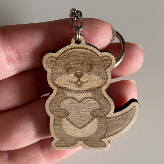 Otter mit Herz - Schlüsselanhänger